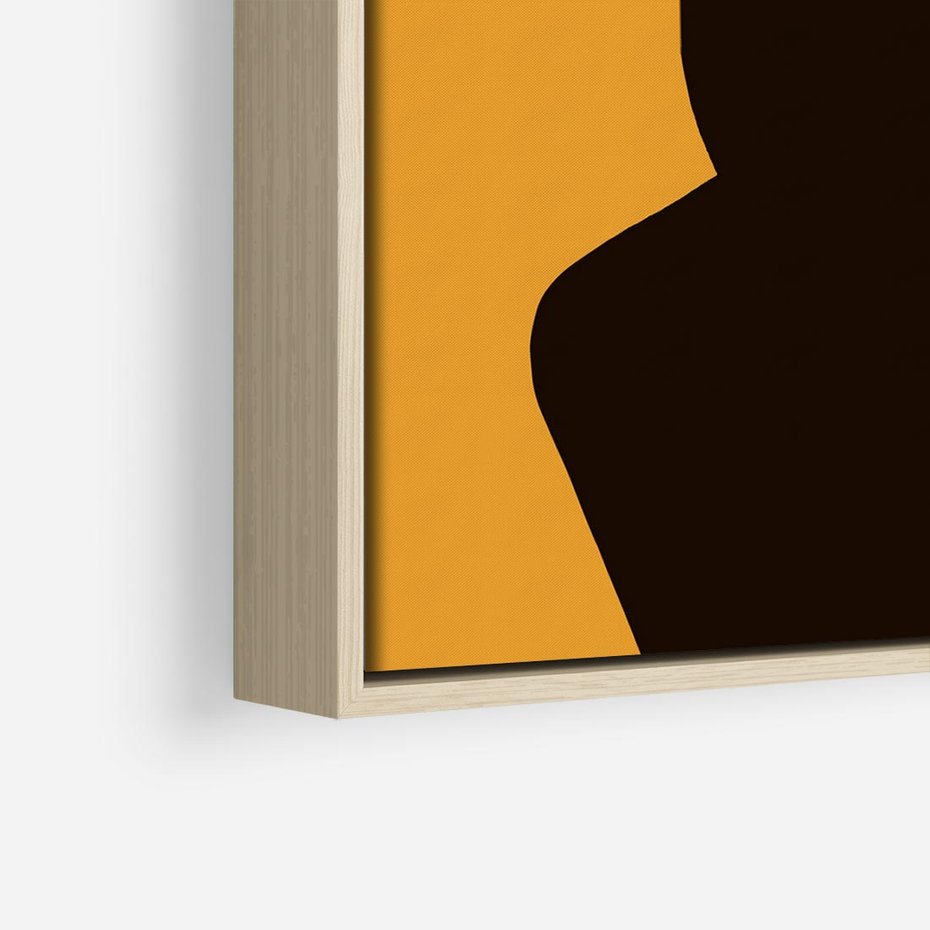 Obraz w ramie 80x80 - Transformacja Form - sztuka nowoczesna, plakat - rama drewno