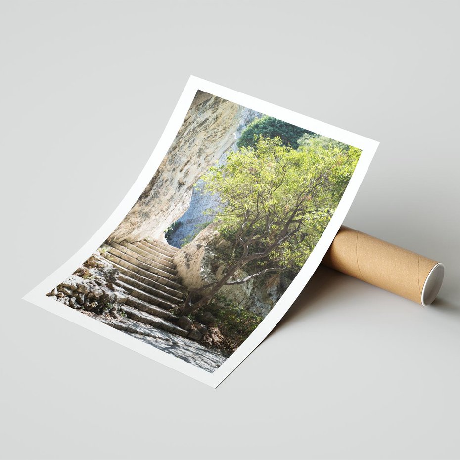 Plakat bez ramy 30x40 - Krok po kroku do celu - schody, perspektywa