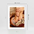 Plakat w ramie 30x40 - Relaksujące Spa i Perfekcyjny Manicure - spa, paznokcie - rama biała