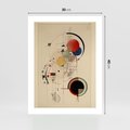 Plakat bez ramy 30x40 - Impulsy Wydobyte z Cienia - abstrakcyjna geometryczna kompozycja, koła linie