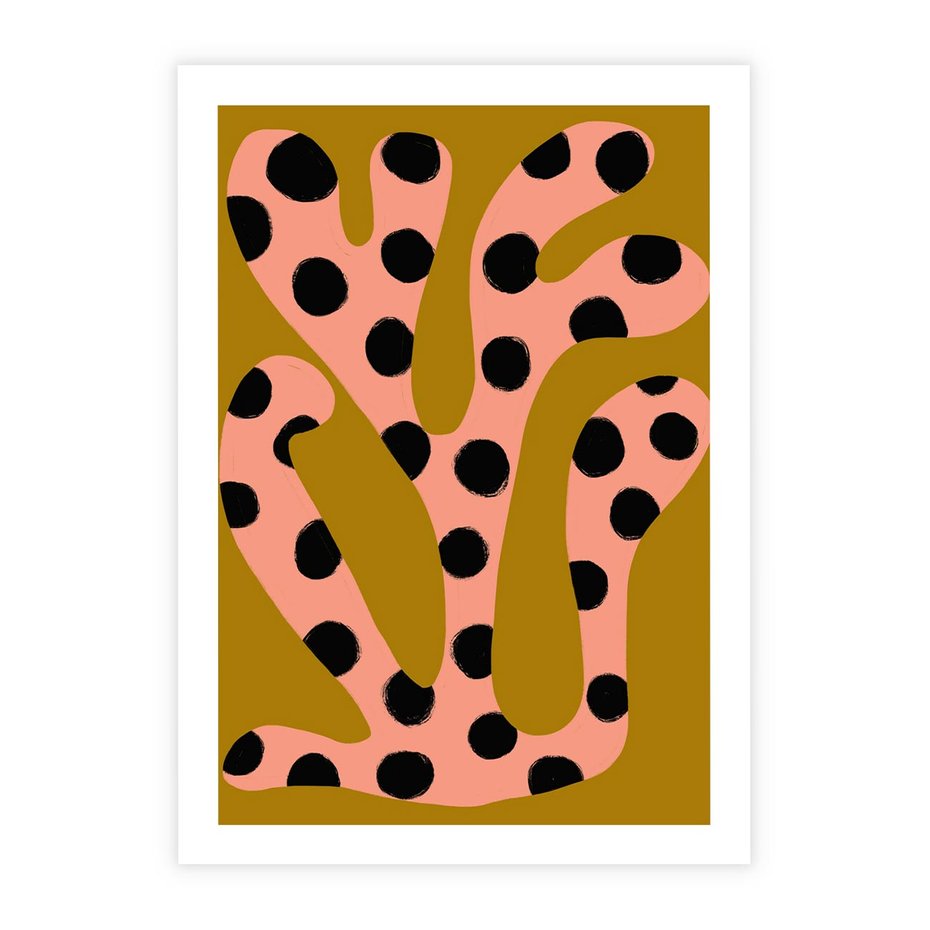 Plakat bez ramy 50x70 - Rozkwitająca Wolność Boho - abstrakcyjne boho kształty, dziwne