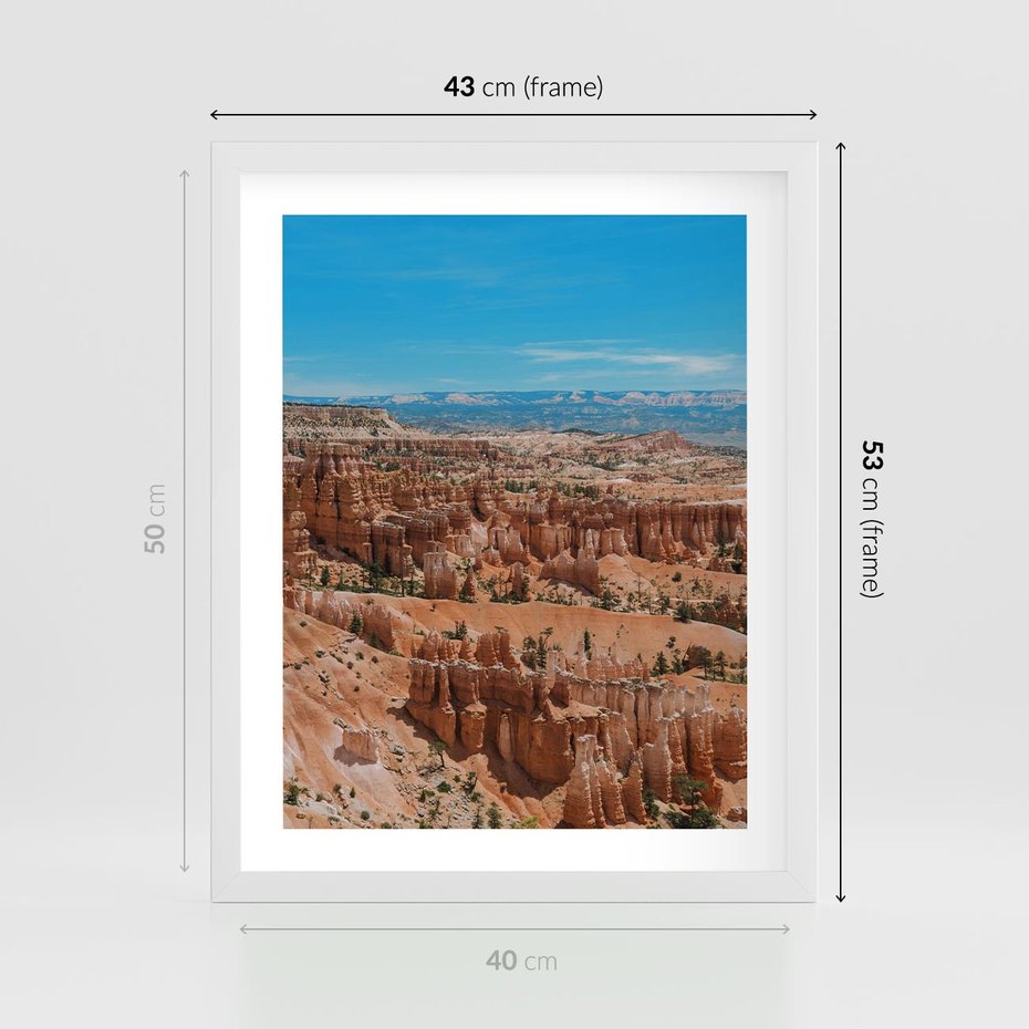 Plakat w ramie 40x50 - Wielki Kanion - wielki kanion, krajibraz - rama biała