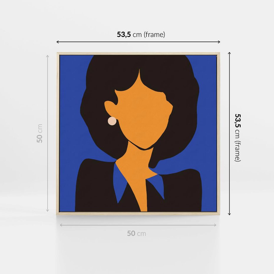 Obraz w ramie 50x50 - Modernistyczne Wibracje - sztuka nowoczesna, plakat - rama drewno