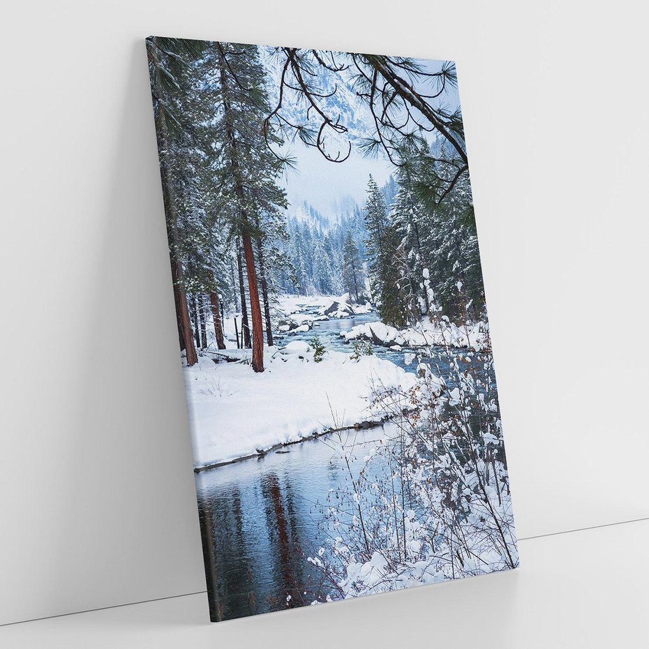 Obraz na płótnie 50x70 - Śnieżne cuda - zima, las