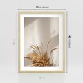 Plakat w ramie 30x40 - mpresyjne układy traw - boho, trawy - rama drewno