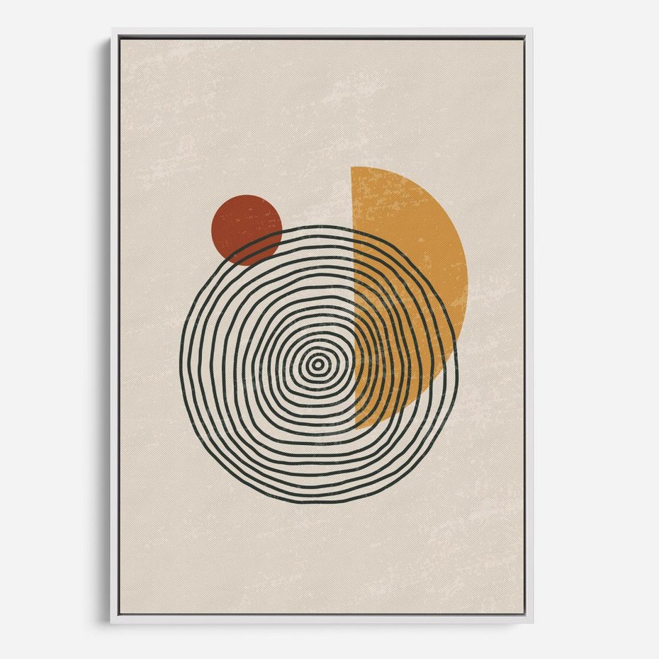 Obraz w ramie 80x120 - Odbicia Wyobraźni - nowoczesna sztuka, minimalizm - rama biała