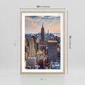 Plakat w ramie 50x70 - Manhattan - Wieżowce Nowego Jorku - Manhattan, Nowy Jork - rama drewno