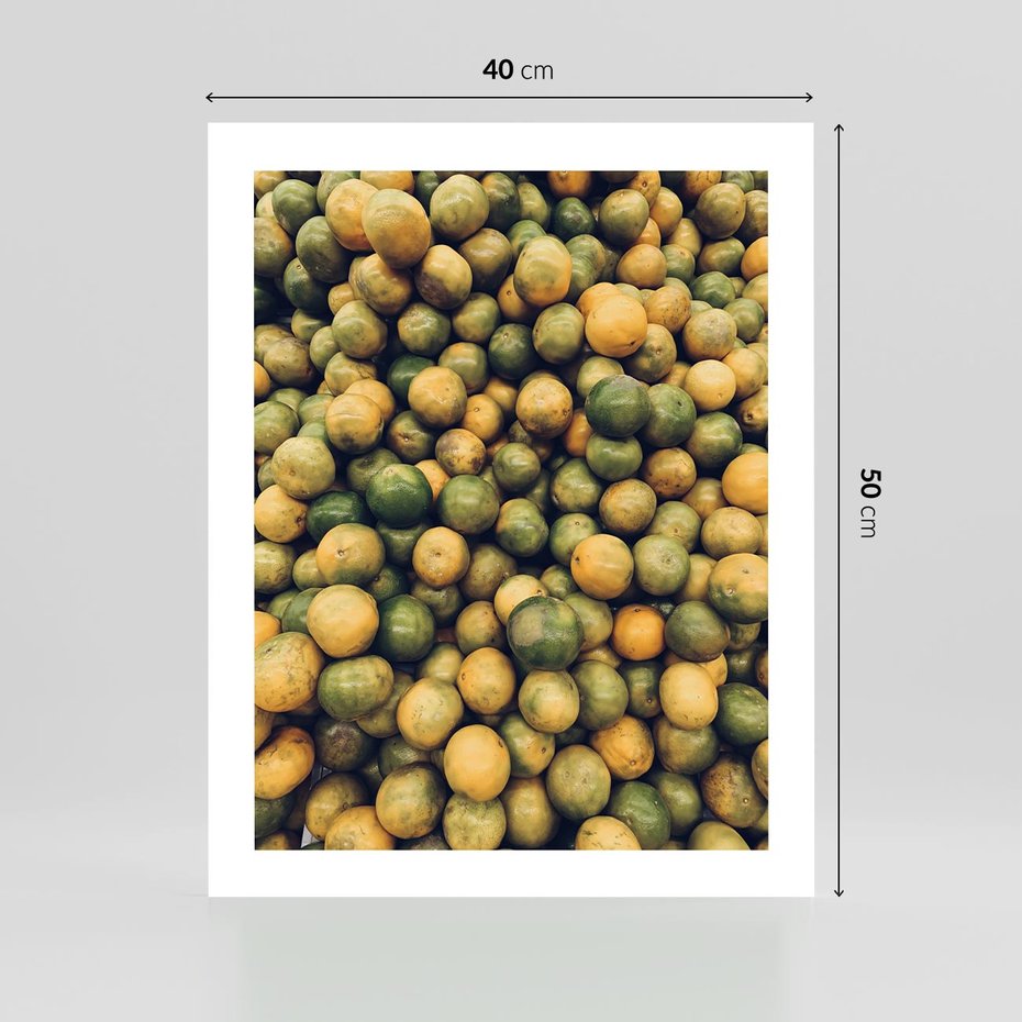 Plakat bez ramy 40x50 - Świeżość Cytrusów - cytryny, limonki