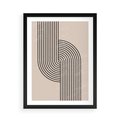 Plakat w ramie 50x70 - Puls Abstrakcji - abstrakcyjne linie, geometria - rama czarna