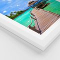 Plakat w ramie 50x70 - Magia tropikalnego oceanu - ocean, tropiki - rama biała