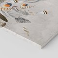 Obraz na płótnie 120x80 - Sploty losu na płótnie - kompozycja boho piór, indiańskie pióra