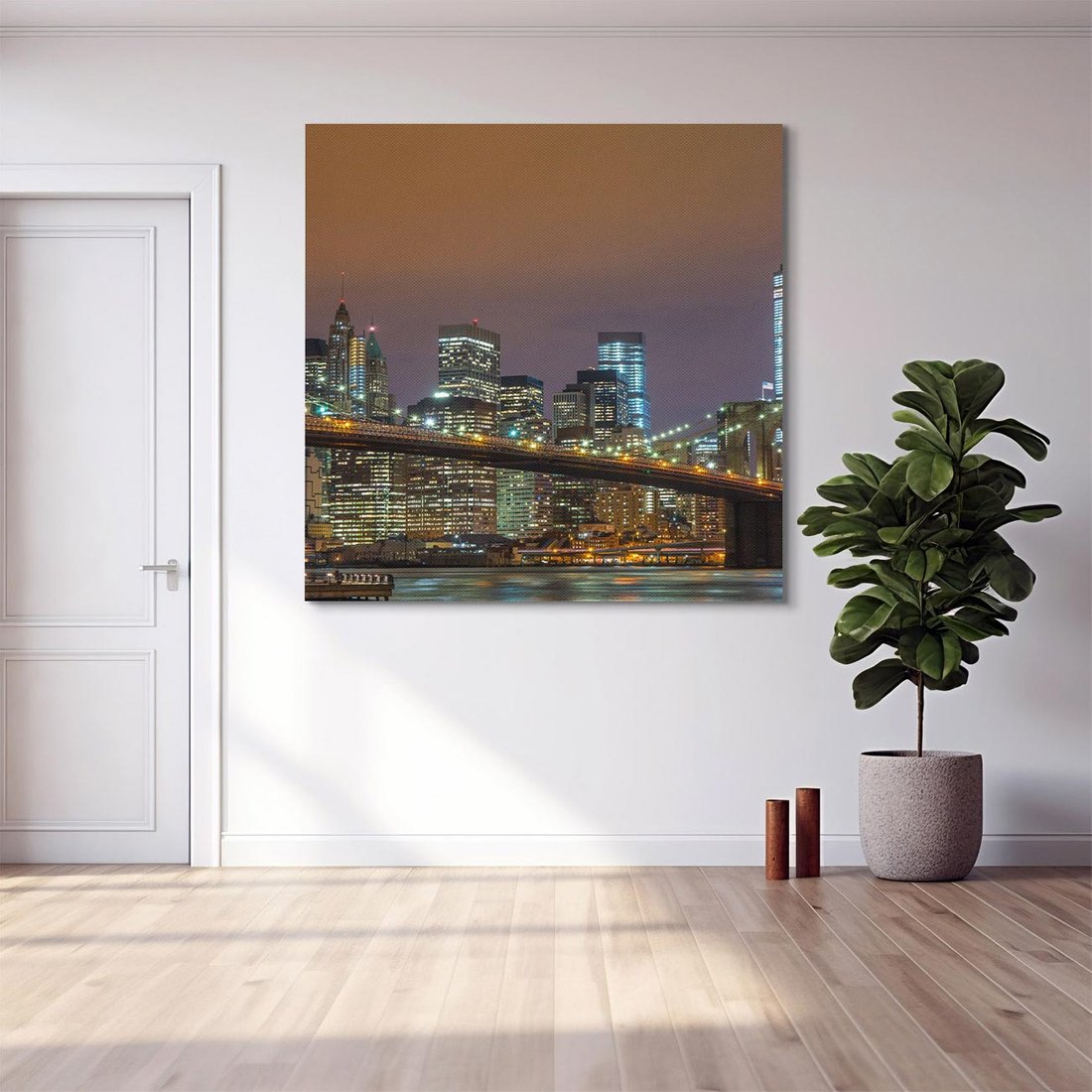 Obraz na płótnie 70x70 - Ikona Nowego Jorku - most, Nowy Jork