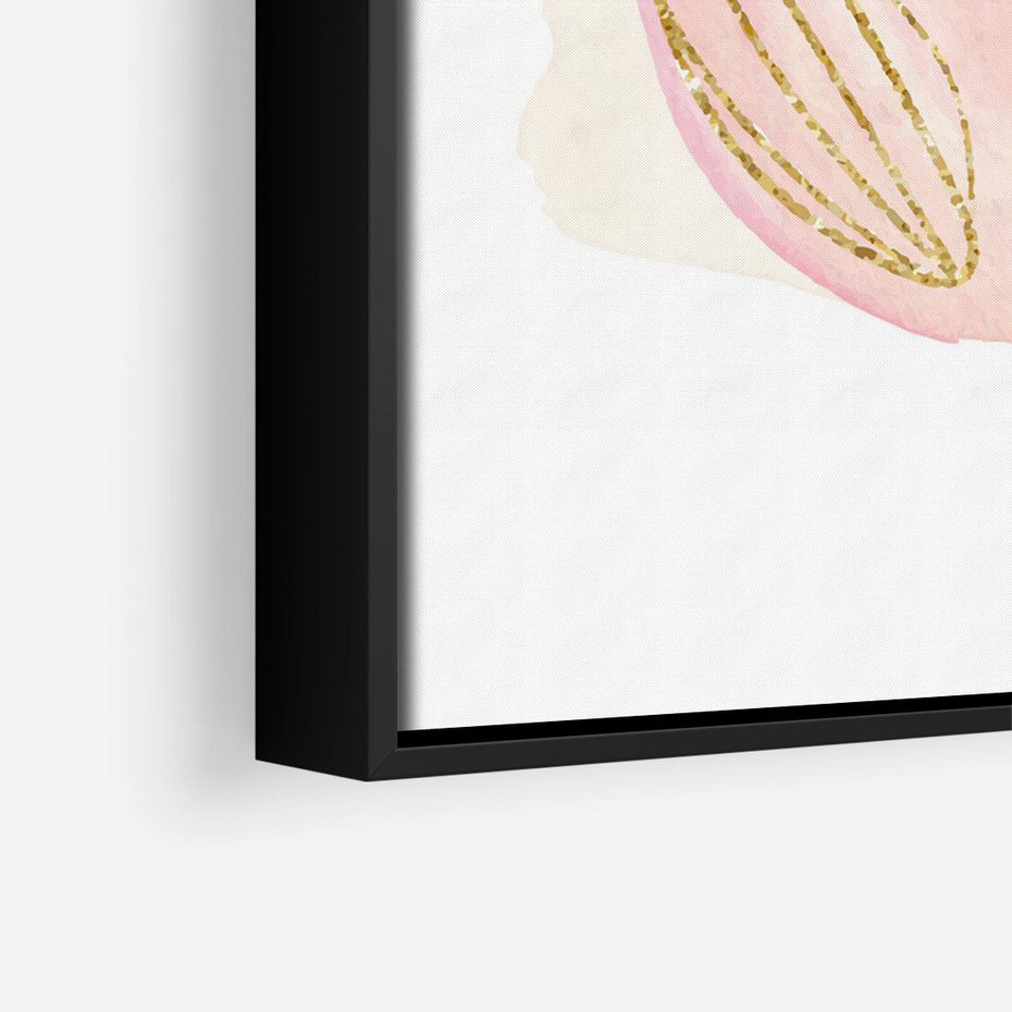 Obraz w ramie 70x100 - Impresje Przenikających Form - abstrakcyjne akwarelowe plamy, minimalizm - rama czarna