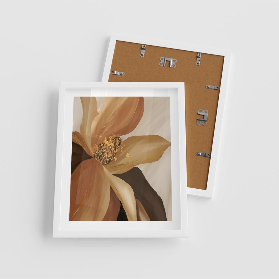 Plakat w ramie 40x50 - Wyraz Luksusu - sztuka, nowoczesna - rama biała