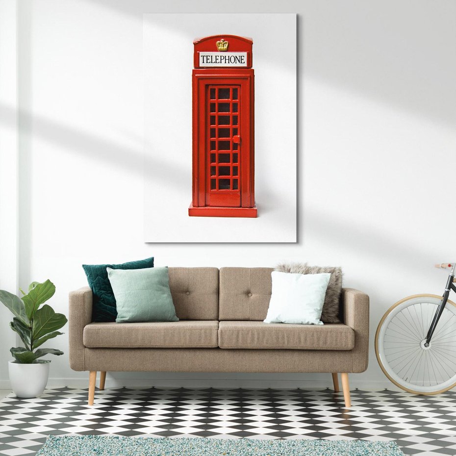 Obraz na płótnie 70x100 - Ikona Londynu - Londyn, budka