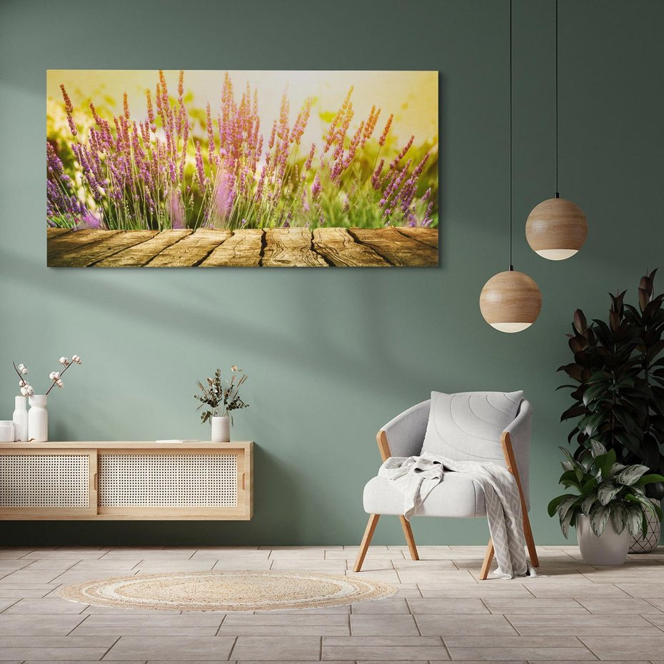 Obraz na płótnie 120x60 - Delikatność i Urok - lawenda, kwiat