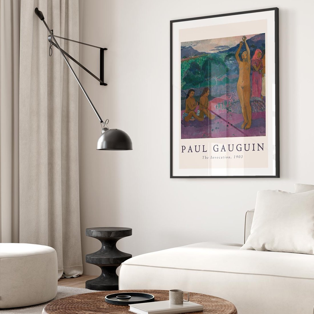 Plakat w ramie 40x50 - Reprodukcja Gauguina: Sztuka Egzotyczna na Plakacie - paul gauguin, plakat - rama czarna