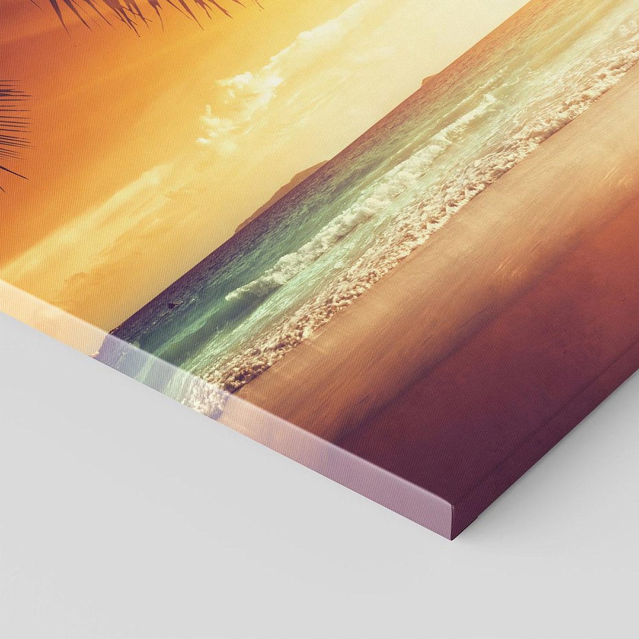 Obraz na płótnie 50x50 - Magia zachodu słońca na Karaibach - Karaiby, zachód