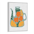 Obraz w ramie 80x120 - Kolorystyczna Ekspresja - czajnik, abstrakcja - rama biała