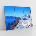 Obraz na płótnie 120x80 - Magia Santorini: Morze i widok na Grecję - Santorini, Grecja