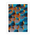 Plakat bez ramy 21x30 - Trójwymiarowa Gra - geometryczna, 3D