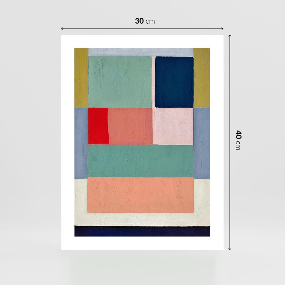 Plakat bez ramy 30x40 - Bezgraniczne Nastroje Harmonii - abstrakcyjne geometryczne kształty, olejny obraz