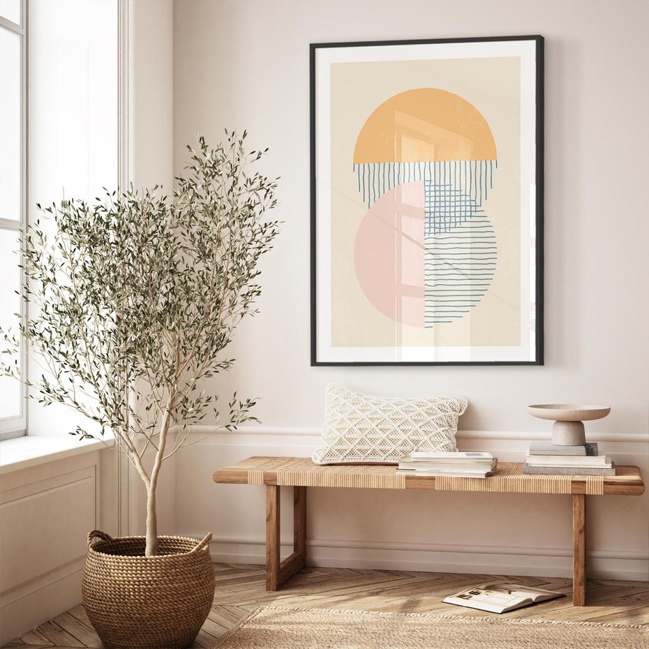 Plakat bez ramy 40x50 - Migotliwe Wzory - geometryczne kształty, koła