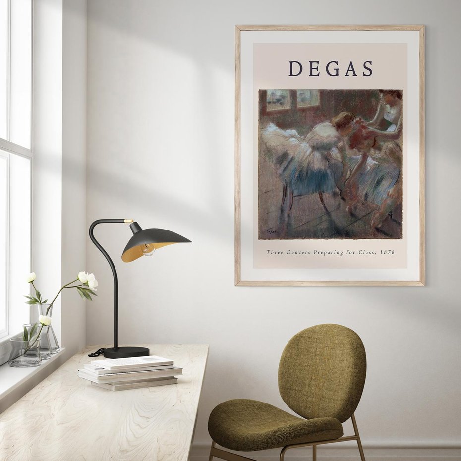 Plakat w ramie 30x40 - Elegancja Baletu na Plakacie - reprodukcja, degas - rama drewno