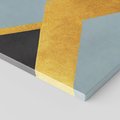 Obraz na płótnie 70x100 - Geometryczne Elementy - geometryczne kształty, elementy złota