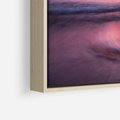 Obraz w ramie 70x50 - Zaklęty Zachód - magiczny zachód słońca, fioletowe - rama drewno