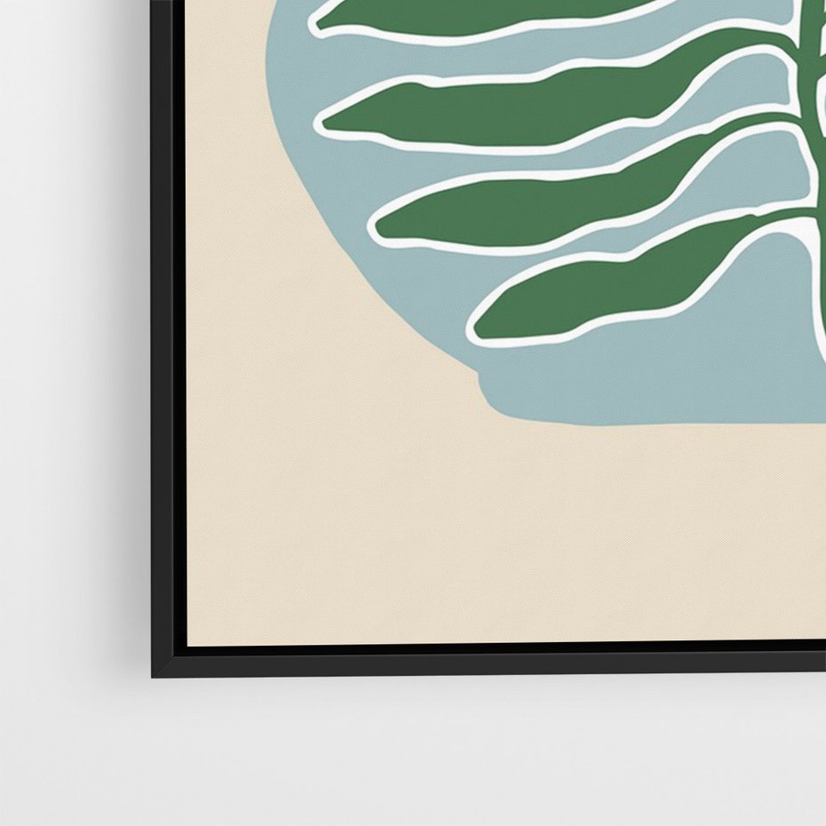 Obraz w ramie 70x100 - Wewnętrzne Spektrum - boho styl, wazon - rama czarna