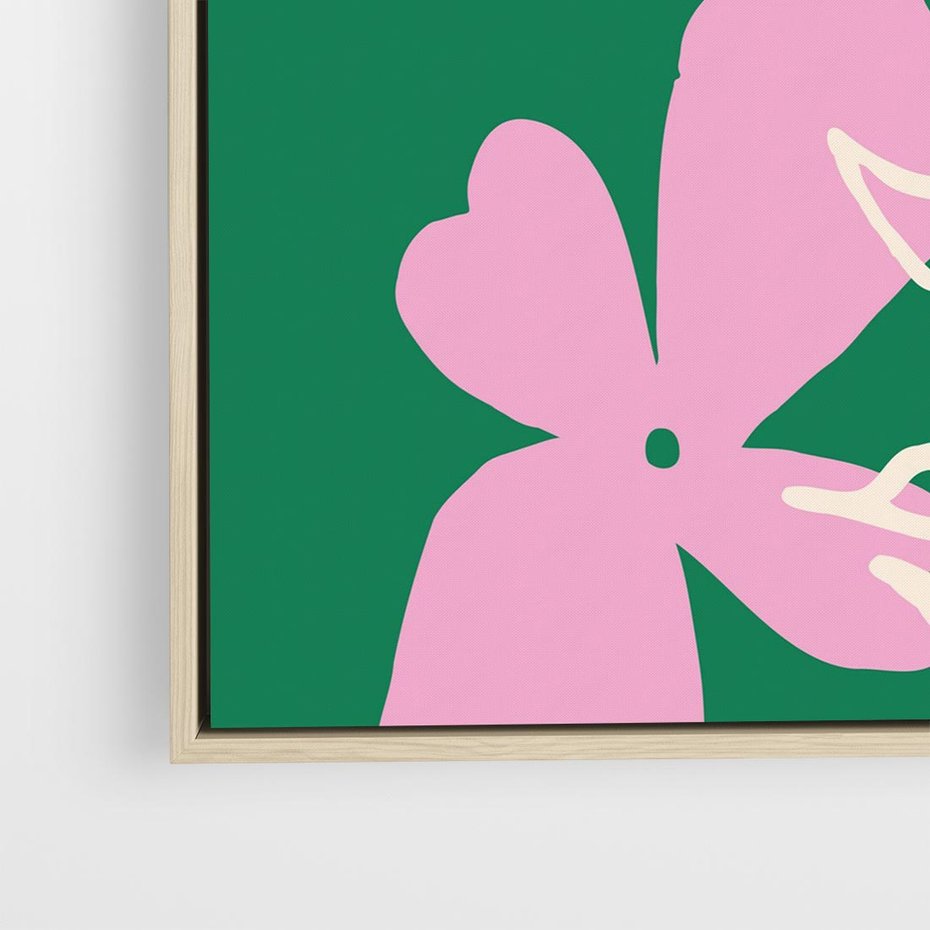 Obraz w ramie 50x50 - Wewnętrzne Fale - abstrakcyjny plakat, boho styl - rama drewno