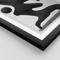 Plakat w ramie 30x40 - Abstrakcja w Monochromii - nowoczesna grafika, abstrakcja - rama czarna