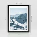 Plakat w ramie 40x50 - Surowość Gór - górskie szczyty, śnieg - rama czarna