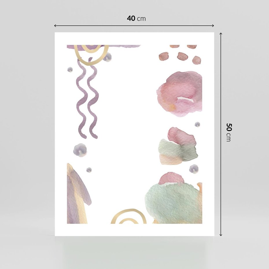 Plakat bez ramy 40x50 - Pastelowe Wnętrza Emocji - abstrakcyjny palakt, akwarelowe plamy