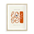 Plakat w ramie 50x70 - Pastelowa Siła Miłości - miłość, love - rama drewno