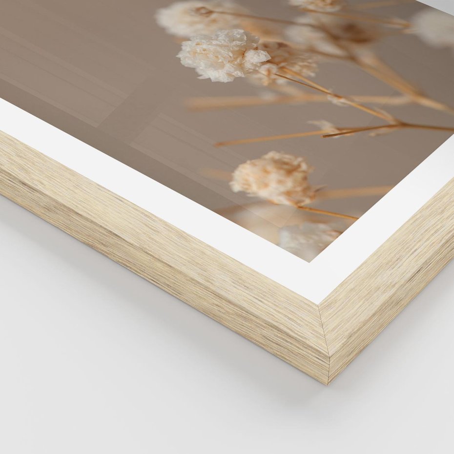 Plakat w ramie 30x40 - Przezroczyste piękno - gipsówka, suche - rama drewno