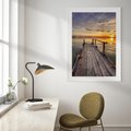 Plakat bez ramy 21x30 - Zachód Słońca na Pomostcie - zachód, słońca
