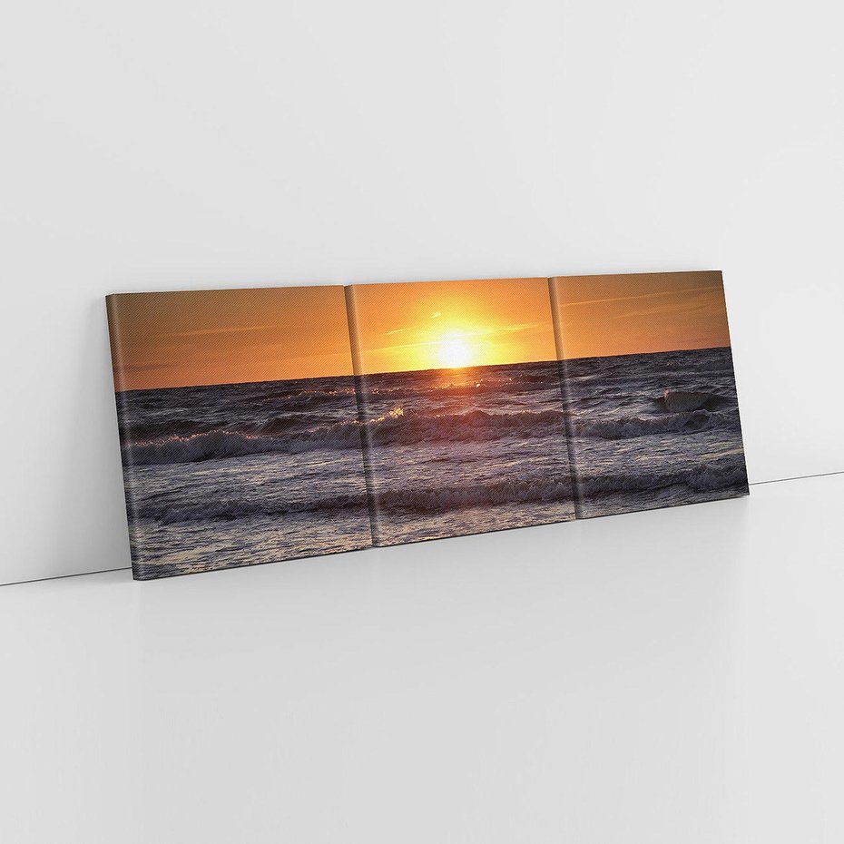 Obraz na płótnie 150x50 - Zachód Słońca Nad Morzem - zachód słońca,