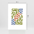 Plakat bez ramy 21x30 - Splątane Granice - kwiaty, sztuka nowoczesna