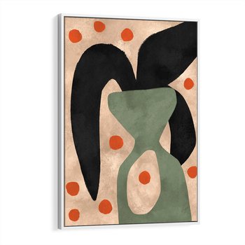 Obraz w ramie 80x120 - Impresje Boho - abstrakcyjny obraz, plakat - rama biała