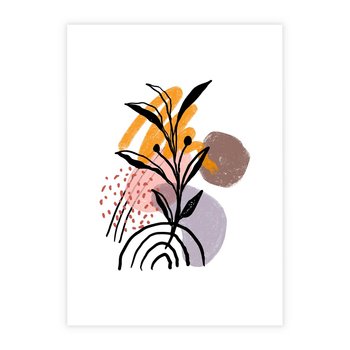 Plakat bez ramy 40x50 - Migocące Bezgraniczności - abstrakcyjna sztuka, liść monstery