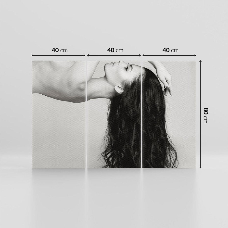 Obraz na płótnie 120x80 - Piękno włosów kobiety w ruchu - włosy, piękno