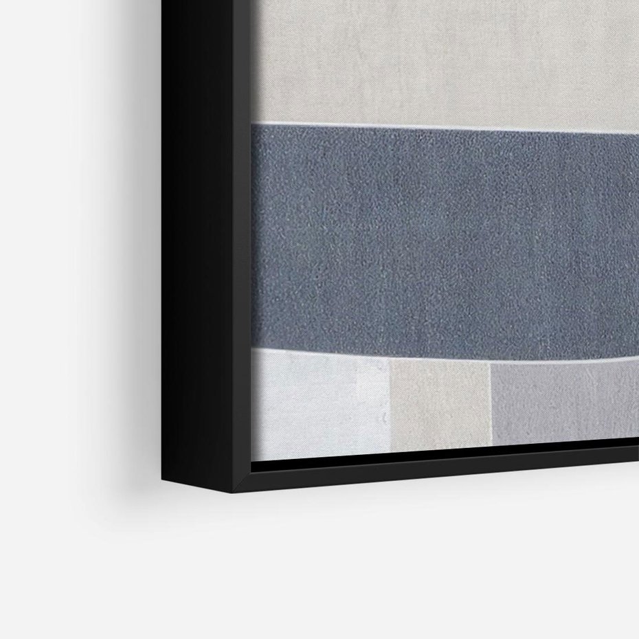 Obraz w ramie 70x50 - Odbicie wschodzącego jutra - graficzne kształty, geometria - rama czarna