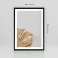 Plakat w ramie 50x70 - Natury Szlachetność - złote, liście - rama czarna