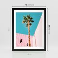 Plakat w ramie 40x50 - Palma w Miami - palma, miami - rama czarna