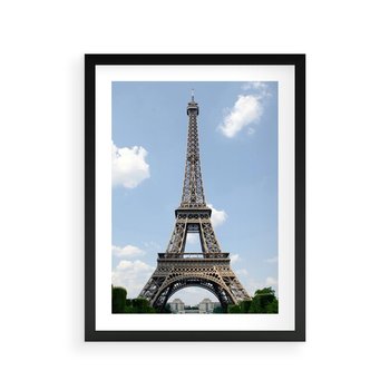 Plakat w ramie 30x40 - Paryż z wieżą Eiffla - Eiffla, Paryż - rama czarna