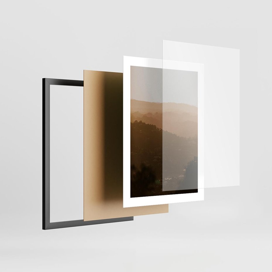 Plakat w ramie 30x40 - Odejście Słońca - pejzaż, zachód - rama czarna