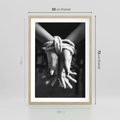 Plakat w ramie 50x70 - Splątane Uczucia - czarno biała fotografia, artystyczna - rama drewno