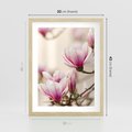 Plakat w ramie 30x40 - Urok Magnolii - magnolie, kwiaty - rama drewno